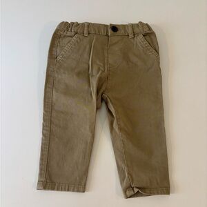 Zara Toddler Khaki Pants 12–18M Elastic Waist Pull-On Easter Outfit